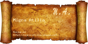 Migra Atilla névjegykártya